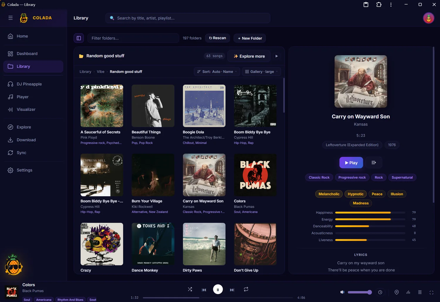 The Colada library as a gallery of album art